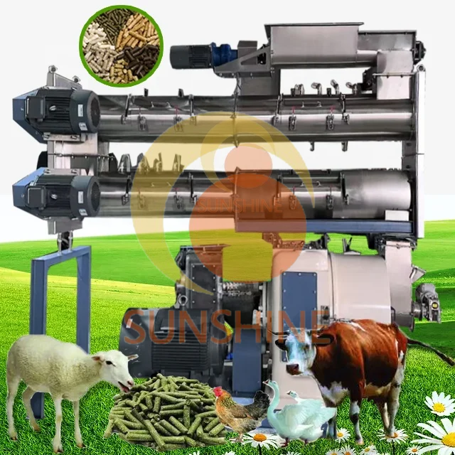 Stable-performance Automatic Ring Die Feed Pellet Mill for Animal Husbandry.