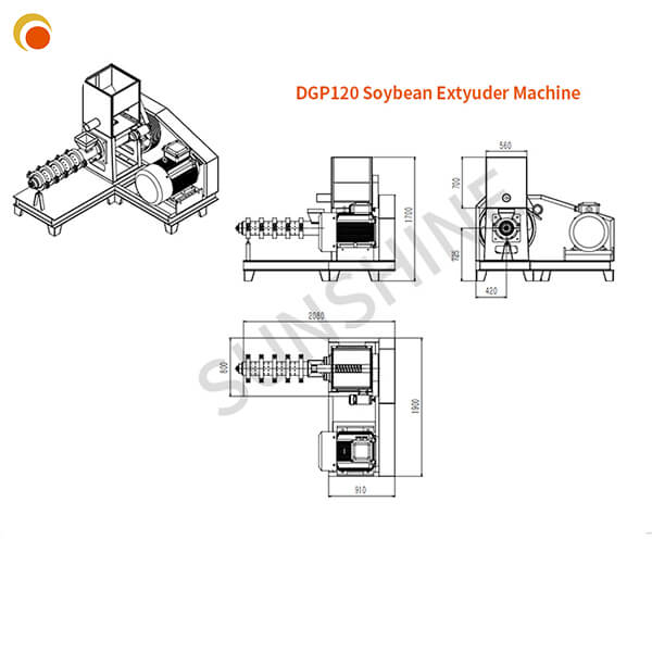 DGP120 Sunshine Industrial Soybean Extruder