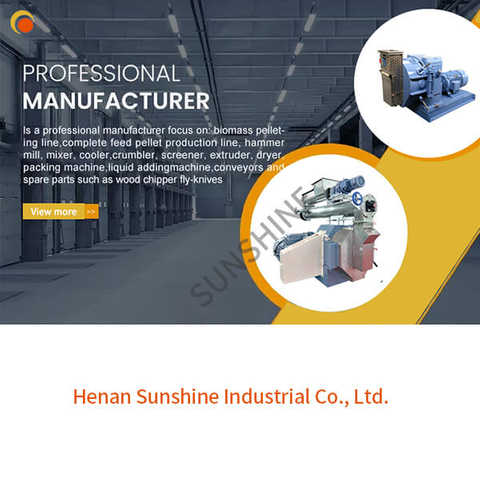 Sunshine Industrial Ring Die Pellet Machine is used in poultry and livestock feed factories to manufacture pellet products