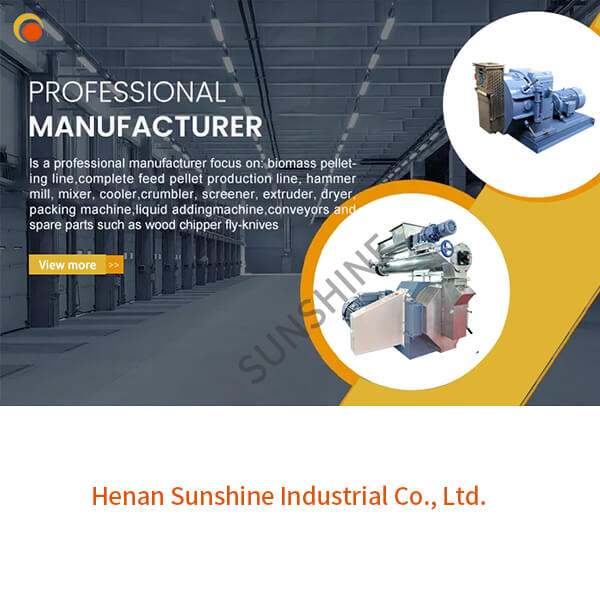Sunshine Industrial Ring Die Pellet Machine is used in poultry and livestock feed factories to manufacture pellet products