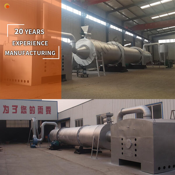 Energy-saving biomass sawdust wood rolling rotary dryer for fuel