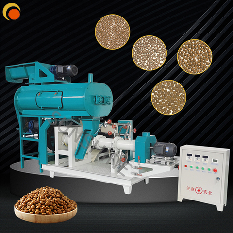 Floating fish feed pellet extruder making machine wet method fish food making machine