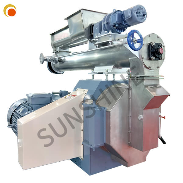 Sunshine Industrial Ring Die Pellet Machine is used in poultry and livestock feed factories to manufacture pellet products