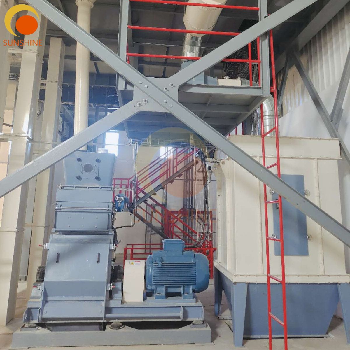 SUNSHINE Industrial SZLH420 Ring Die Feed Pellet Machine Production Line Industrial Feed Pellet System