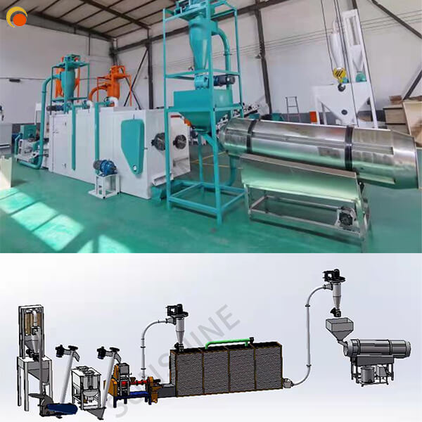 DGP80 200-300kg/h small fish feed production equipment floating fish feed extruder pellet feed production line