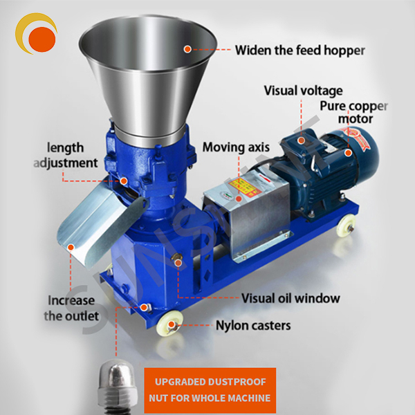 Sunshine Industry Co., Ltd. New Design Farm Zoo Machinery Equipment Animal Feed Pellet Granulator Animal Feed Bird Food Pellet Machine