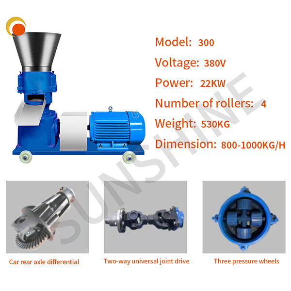 Sunshine Industry Hot Selling Poultry Feed Pellet Machine Animal Cow Best Farm Poultry Chicken Feed Mill
