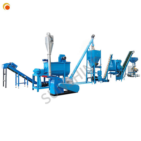 Small Poultry Feed Grinder/Poultry Feed Granulator/Pellet Production Line 500KG/H