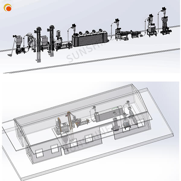 DSP200 Fish Feed Manufacturing Machinery Fish Meal Production Line
