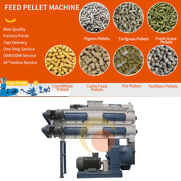 Poultry Feed Pelletizer with Ring Die Pellet Mill Design