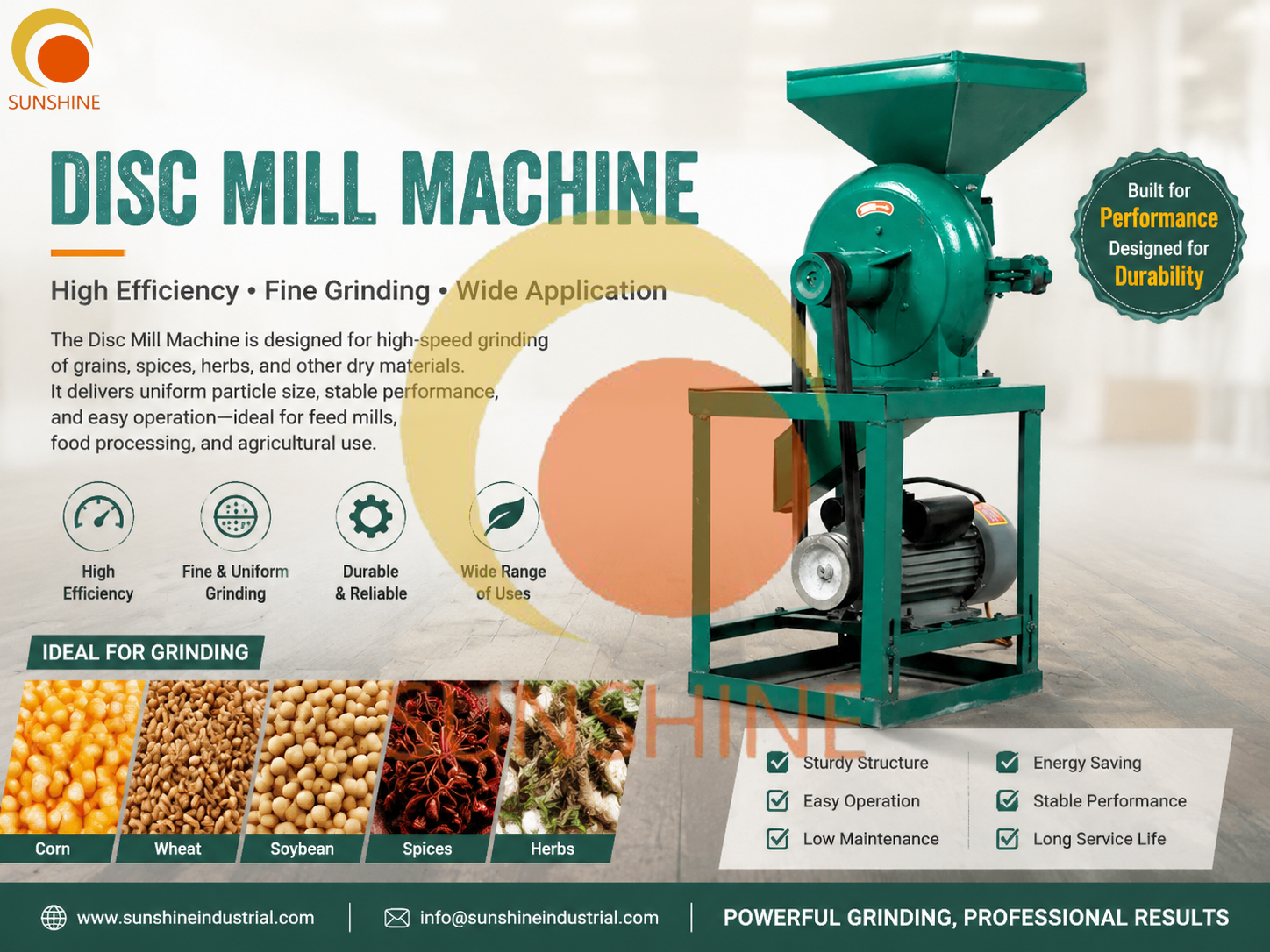 Disc Mill Machine: Efficient Grinding Solution for Grain, Feed and Agricultural Processing