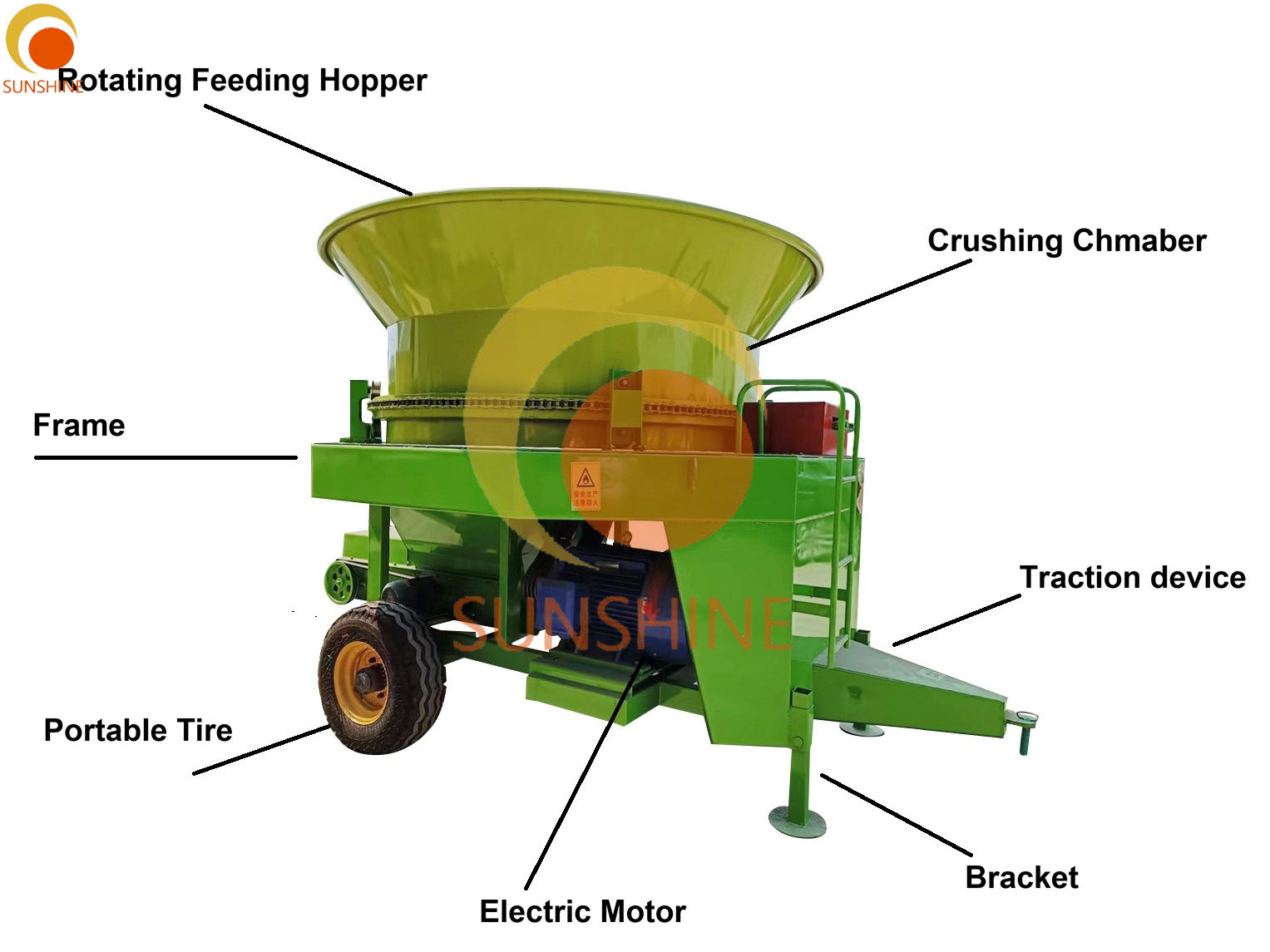 SUNSHINE Industrial Straw Bale Crusher